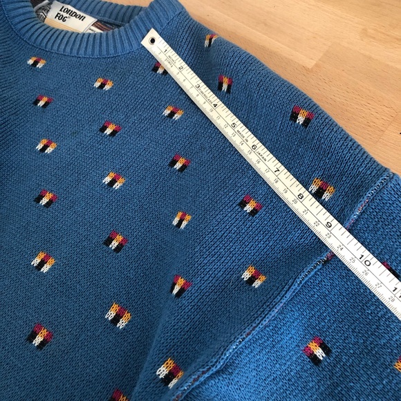 Men’s Vintage London Fog 100% Cotton Pullover Crewneck Sweater Medium - Picture 10 of 15